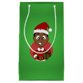 Petit Sac Cadeau Caricature de Noël (Devant)