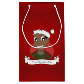 Petit Sac Cadeau Caricature de Noël (Dos)