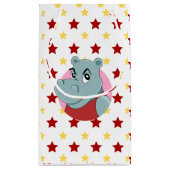 Petit Sac Cadeau Caricature d'hippopotame (Dos)