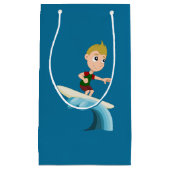 Petit Sac Cadeau Caricature pour enfants surfeurs (Devant)