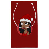 Petit Sac Cadeau Caricature pour fille de Noël (Dos)