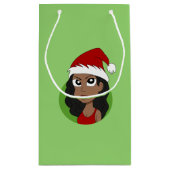 Petit Sac Cadeau Caricature pour fille de Noël (Dos)