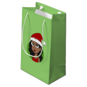 Petit Sac Cadeau Caricature pour fille de Noël (Dos Angle)