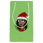 Petit Sac Cadeau Caricature pour fille de Noël (Devant)