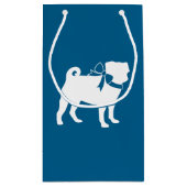 Petit Sac Cadeau Carlin Fête Blue Thème Célébration (Dos)