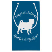 Petit Sac Cadeau Carlin Fête Blue Thème Célébration (Dos)