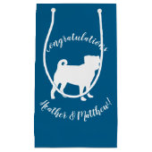 Petit Sac Cadeau Carlin Fête Blue Thème Célébration (Devant)