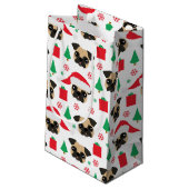 Petit Sac Cadeau Carlin mignon de Noël (Dos Angle)