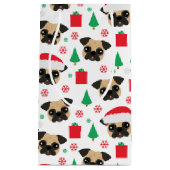 Petit Sac Cadeau Carlin mignon de Noël (Devant)