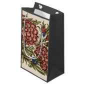 Petit Sac Cadeau Carnation Carrelage Fleur Antique Art Rustique (Devant Angle)