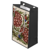 Petit Sac Cadeau Carnation Carrelage Fleur Antique Art Rustique (Dos Angle)