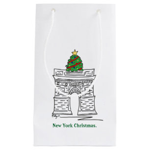 Petit Sac Cadeau Carré de Washington New York City NYC sapin de Noë