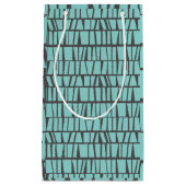 Petit Sac Cadeau Carreaux bleus (Devant)