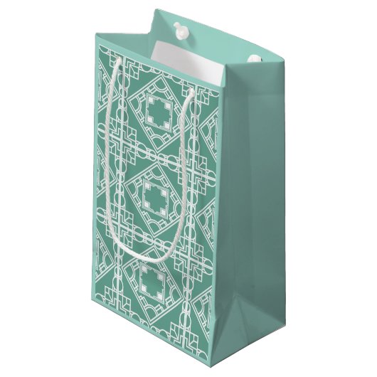 Petit Sac Cadeau Carrelage Art déco (Devant Angle)