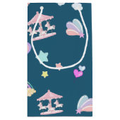 Petit Sac Cadeau Carrousel arc-en-ciel magique Unicorn anniversaire (Dos)