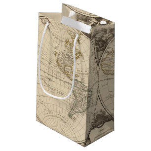 Petit Sac Cadeau Carte 9 du monde