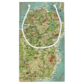 Petit Sac Cadeau Carte bathyorographical d'îles britanniques (Dos)