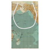 Petit Sac Cadeau Carte bathyorographical du monde (Dos)