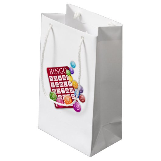 Petit Sac Cadeau Carte BINGO avec boules BINGO (Dos Angle)