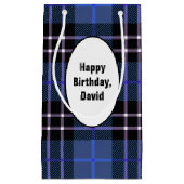 Petit Sac Cadeau Carte bleue et noire (Devant)