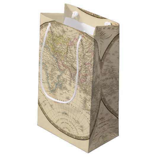Petit Sac Cadeau Carte d'atlas du monde (Dos Angle)