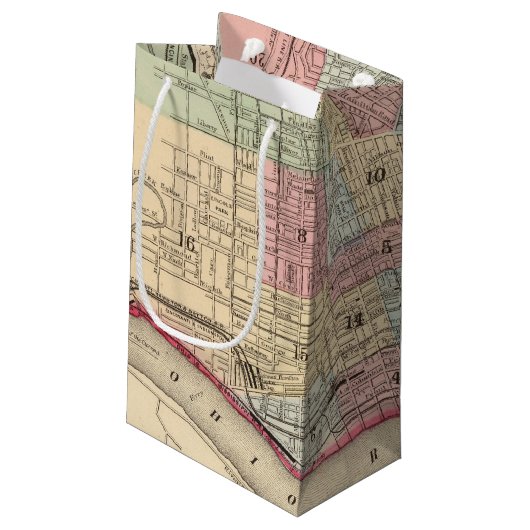 Petit Sac Cadeau Carte de Cincinnati par Mitchell (Dos Angle)