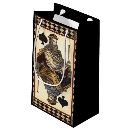 Petit Sac Cadeau Carte de jeu King of Spades par Vision Studio (Dos Angle)