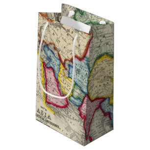 Petit Sac Cadeau Carte de l'Asie