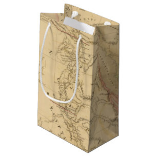 Petit Sac Cadeau Carte de l'Egypte, de la Palestine et de l'Arabie