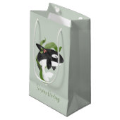 Petit Sac Cadeau Carte de Noël Orca (Devant Angle)