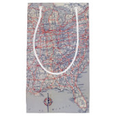 Petit Sac Cadeau Carte de route Etats-Unis (Devant)