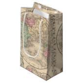 Petit Sac Cadeau Carte d'hémisphères du monde par Mitchell (Devant Angle)