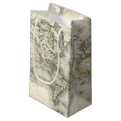 Petit Sac Cadeau Carte du monde (Devant Angle)