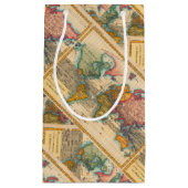 Petit Sac Cadeau Carte du monde 1700s Antique Continents (Devant)