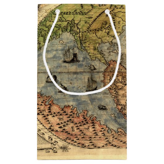 Petit Sac Cadeau Carte du monde Forlani Antiquev 1565 Renaissance (Dos)