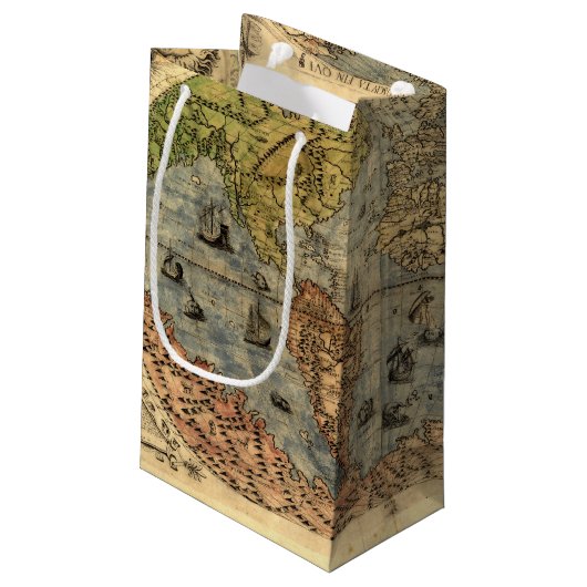 Petit Sac Cadeau Carte du monde Forlani Antiquev 1565 Renaissance (Dos Angle)