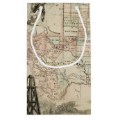 Petit Sac Cadeau Carte du Texas aux frontières du comté (Dos)