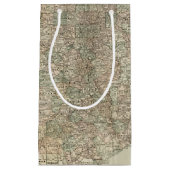 Petit Sac Cadeau Carte du Texas aux frontières du comté (Devant)