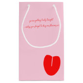 Petit Sac Cadeau Carte Jour des Valentines Rouge Rose (Dos)