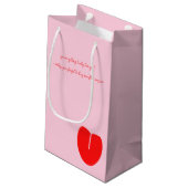 Petit Sac Cadeau Carte Jour des Valentines Rouge Rose (Dos Angle)