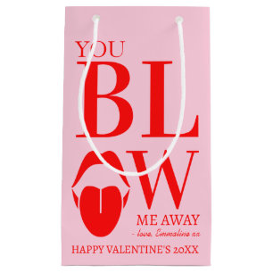 Petit Sac Cadeau Carte Jour des Valentines Rouge Rose