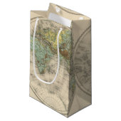 Petit Sac Cadeau Cartes hypsométriques du monde (Devant Angle)