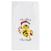 Petit Sac Cadeau Carton de Noël d'abeille Joyeux (Dos)