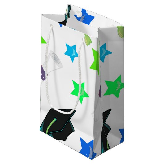 Petit Sac Cadeau Casquette et étoiles tendance (Devant Angle)