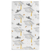 Petit Sac Cadeau Casquettes blanches avec diplômes (Dos)