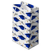 Petit Sac Cadeau Casquettes bleues avec diplômes (Dos Angle)