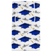 Petit Sac Cadeau Casquettes bleues avec diplômes (Devant)