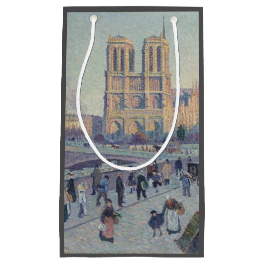Petit Sac Cadeau Cathédrale Notre-Dame Paris France Peinture classi (Devant)