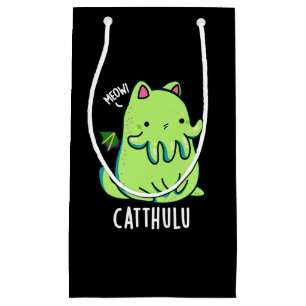 Petit Sac Cadeau Catthulu Funny Cthulhu Cat Pun Dark BG