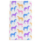 Petit Sac Cadeau cavalier équestre coloré (Devant)